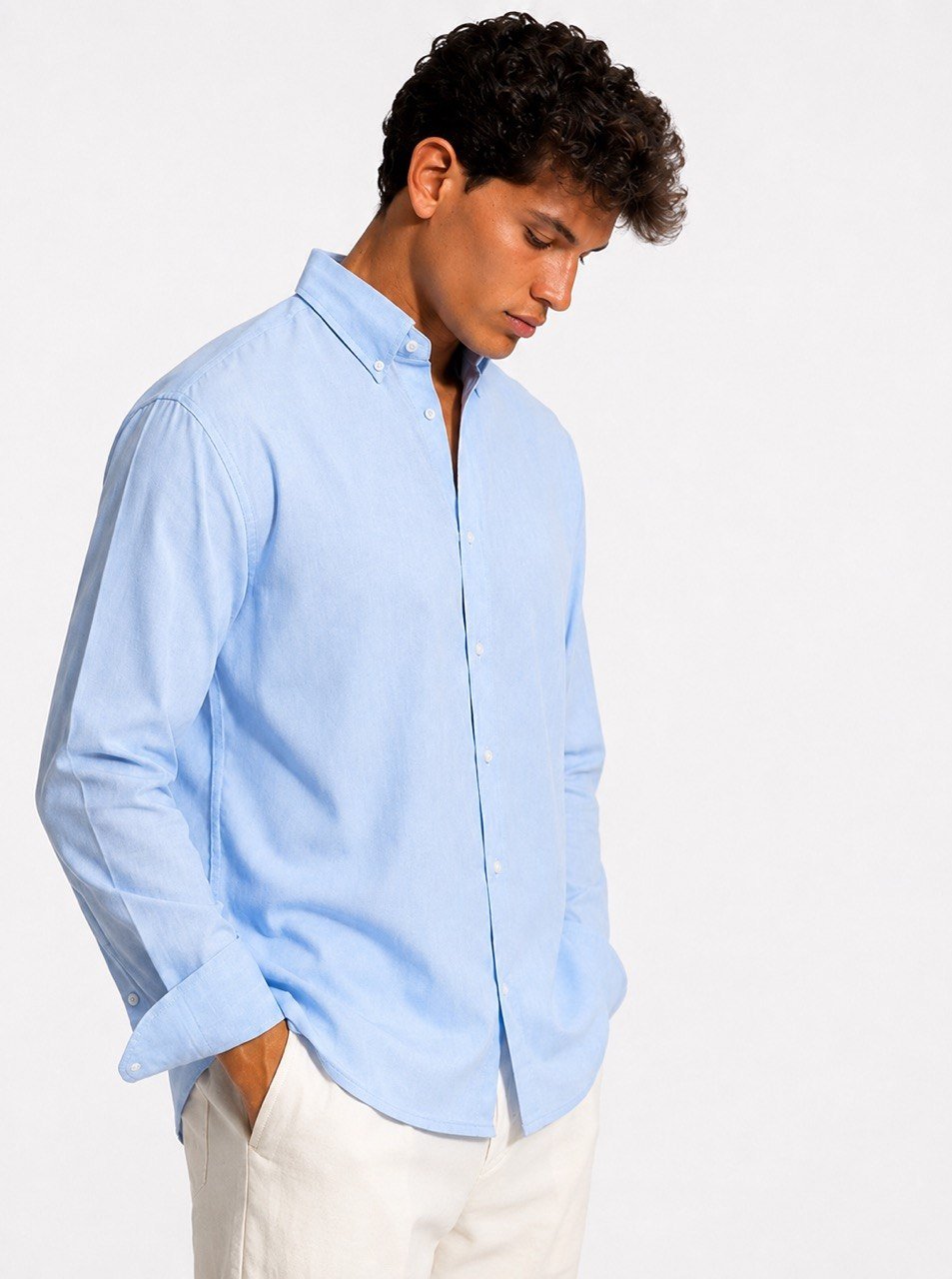 Sky Blue Linen Shirt