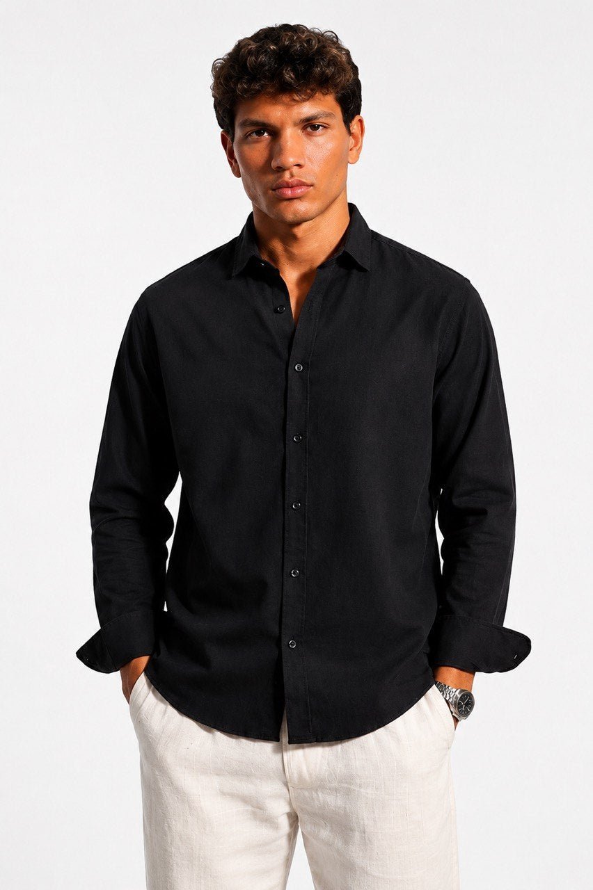 Black Linen Shirt