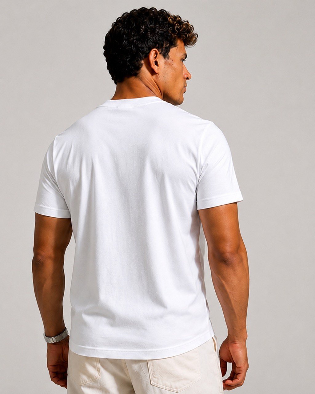 white basic t-shirt
