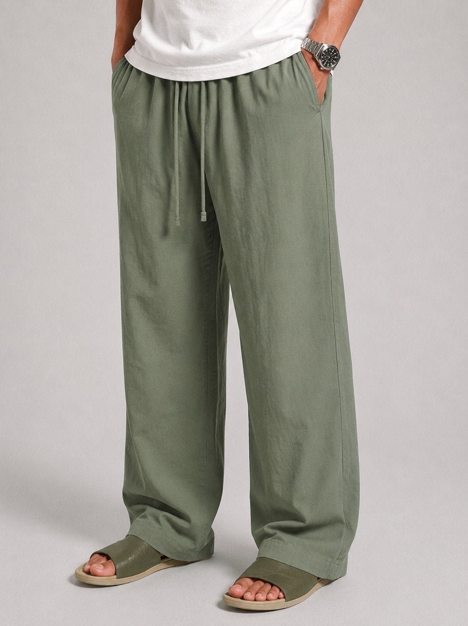 Sage Green Linen Pants