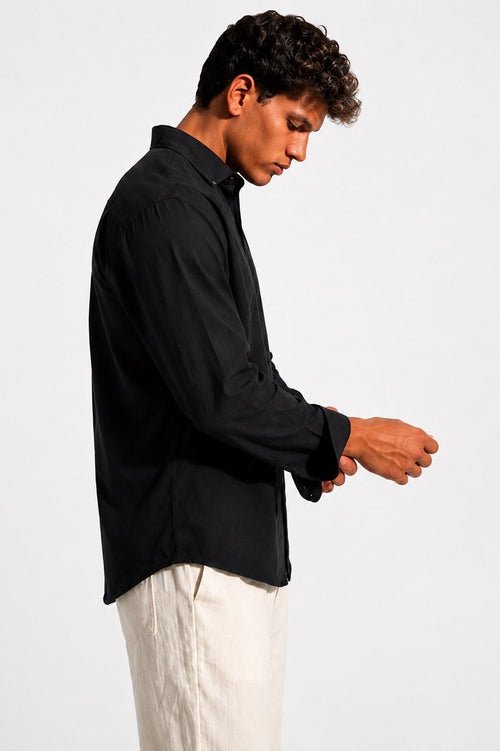 Black Linen Shirt