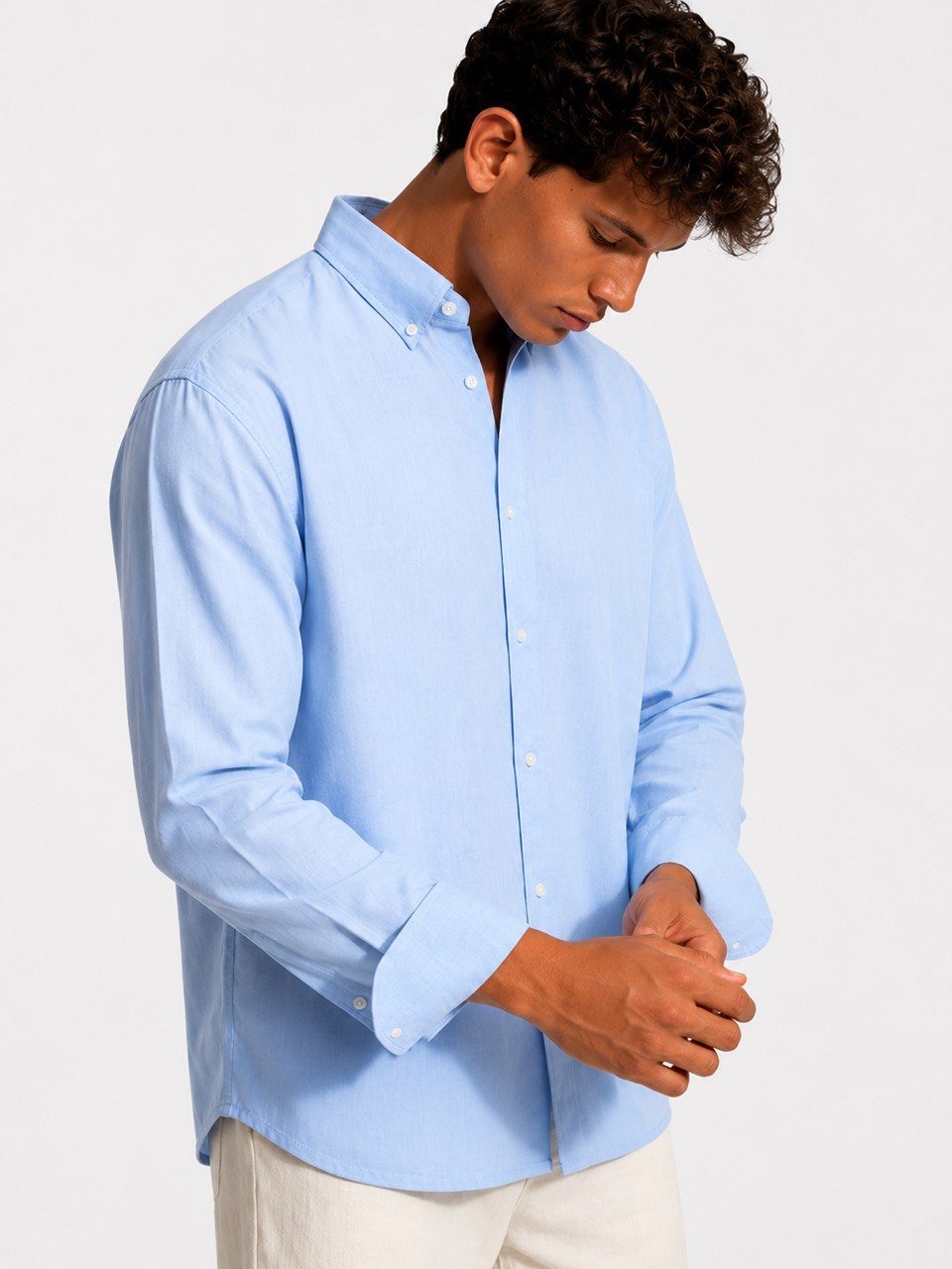 Sky Blue Linen Shirt